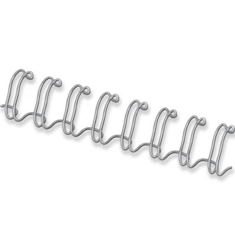 Dorsi metallici FELLOWES argento 14 mm - - capacità 101-130 fogli conf.100 - 54454